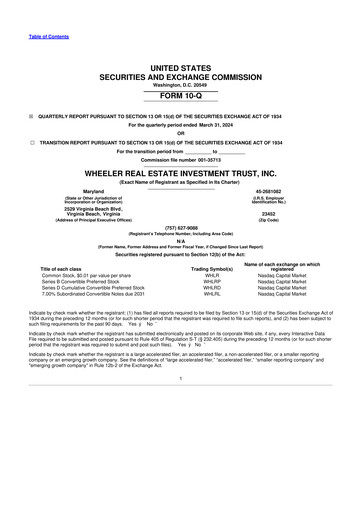 Vorschaubild Wheeler Real Estate Investment Trust 10-Q Quartalsbericht 2024 