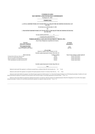 Vorschaubild Wheeler Real Estate Investment Trust 10-K Jahresbericht 2024