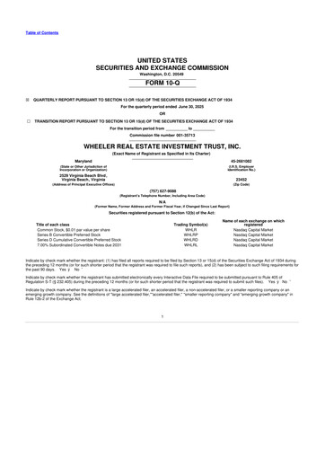 Vorschaubild Wheeler Real Estate Investment Trust 10-Q Quartalsbericht 2025 