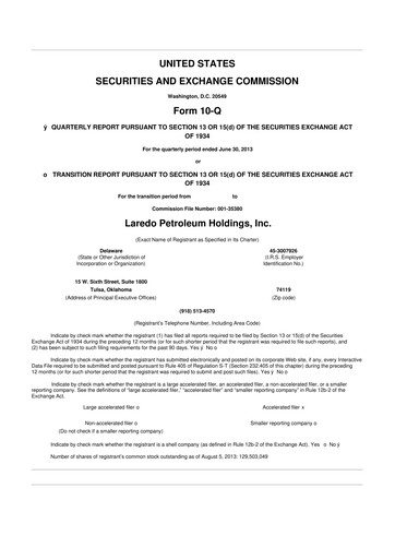 Vorschaubild Vital Energy 10-Q Quartalsbericht 2013 