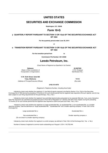 Vorschaubild Vital Energy 10-Q Quartalsbericht 2014 