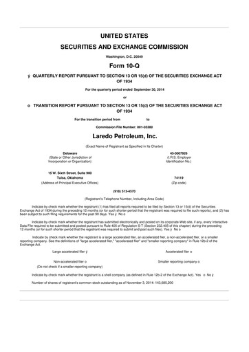 Vorschaubild Vital Energy 10-Q Quartalsbericht 2014 