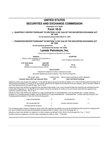 Vorschaubild Vital Energy 10-Q Quartalsbericht 2022 