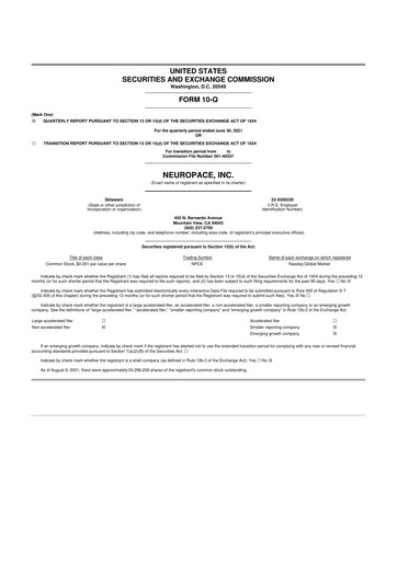 Miniature NeuroPace 10-Q Rapport trimestriel 2021 