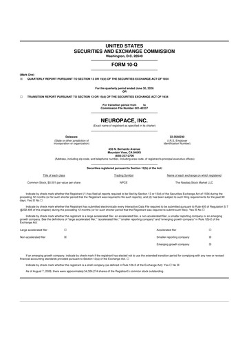 Miniature NeuroPace 10-Q Rapport trimestriel 2026 