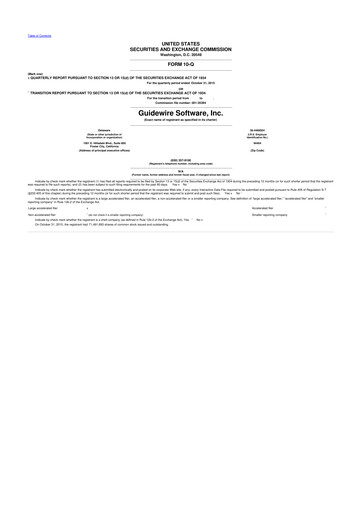 Vorschaubild Guidewire Software
 10-Q Quartalsbericht 2016 