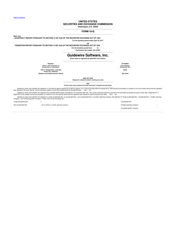 Vorschaubild Guidewire Software
 10-Q Quartalsbericht 2017 