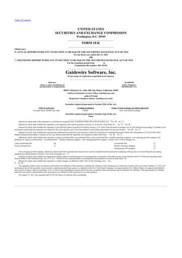 Thumbnail Guidewire Software
 10-K Annual Report 2021