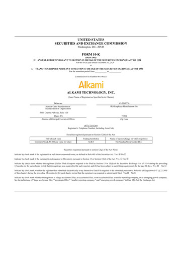 Thumbnail Alkami Technology 10-K Annual Report 2024