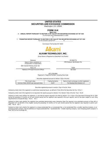 Miniature Alkami Technology 10-K Rapport annuel 2025