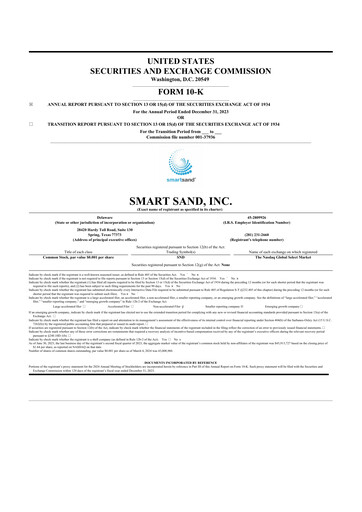 Thumbnail Smart Sand
 10-K Annual Report 2023