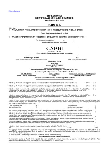 Thumbnail Capri Holdings 10-K Annual Report 2026