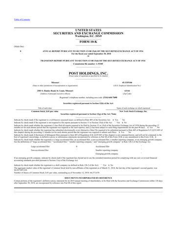 Thumbnail Post Holdings
 10-K Annual Report 2018