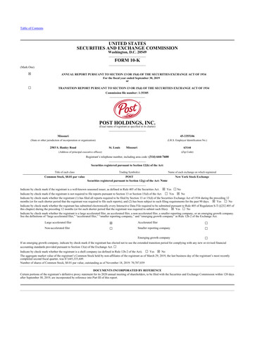 Thumbnail Post Holdings
 10-K Annual Report 2019