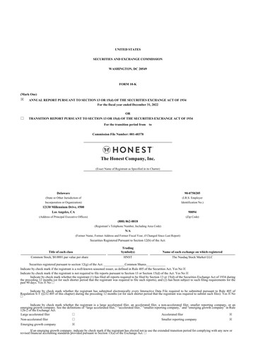 Thumbnail The Honest Company 10-K Annual Report 2022