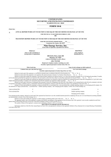 Thumbnail Nine Energy Service
 10-K Annual Report 2018