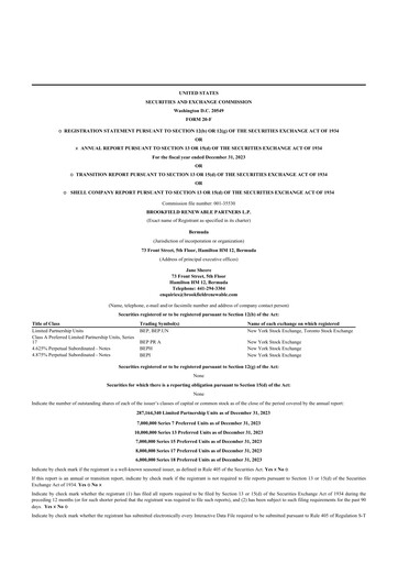 Thumbnail Brookfield Renewable Partners 20-F Annual Report 2023