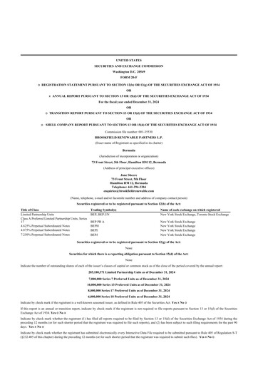 Thumbnail Brookfield Renewable Partners 20-F Annual Report 2024