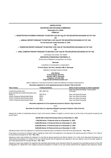Vorschaubild Brookfield Renewable Partners 20-F Jahresbericht 2025