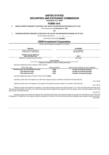 Miniature CION Investment Corporation 10-K Rapport annuel 2025