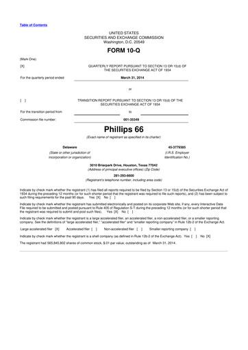 Thumbnail Phillips 66 10-Q Quarterly Report FY2014 