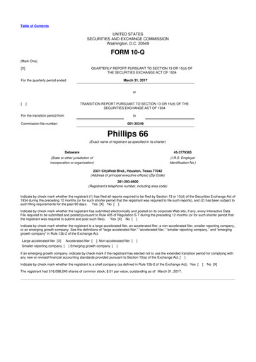 Thumbnail Phillips 66 10-Q Quarterly Report FY2017 