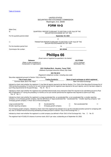 Thumbnail Phillips 66 10-Q Quarterly Report FY2022 
