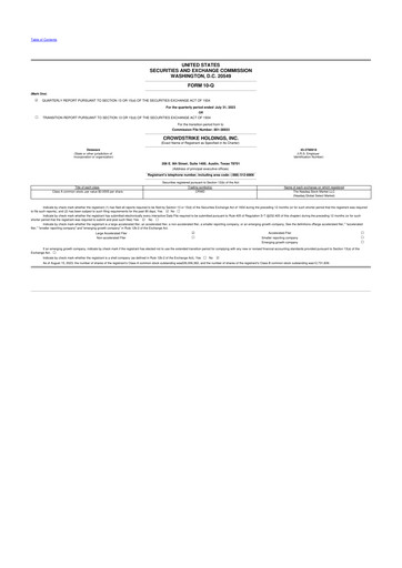 Miniature CrowdStrike 10-Q Rapport trimestriel 2024 