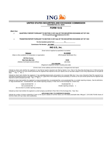 Thumbnail Voya Financial
 10-Q Quarterly Report FY2013 