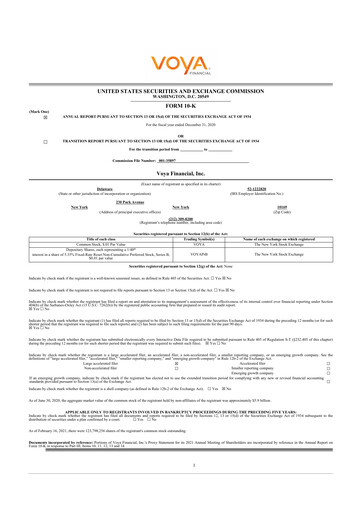 Thumbnail Voya Financial
 10-K Annual Report 2020