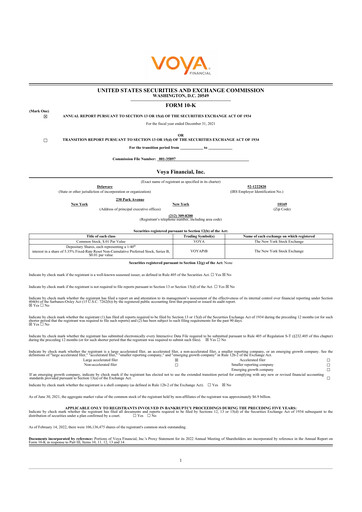Thumbnail Voya Financial
 10-K Annual Report 2021