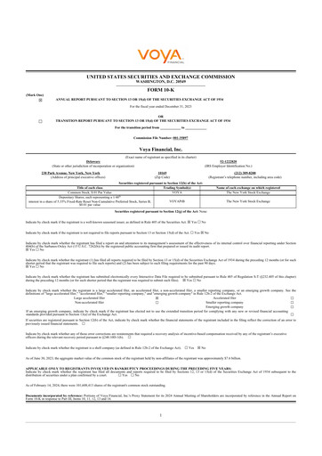 Thumbnail Voya Financial
 10-K Annual Report 2023