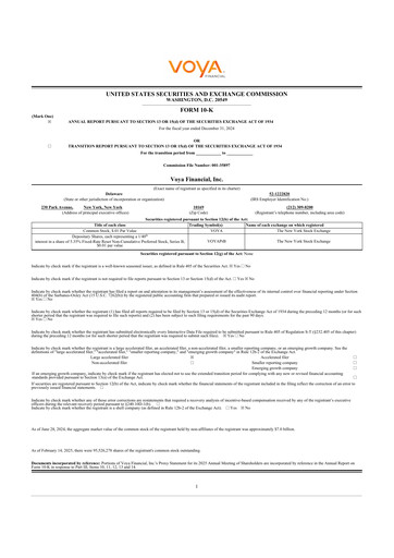 Thumbnail Voya Financial
 10-K Annual Report 2024