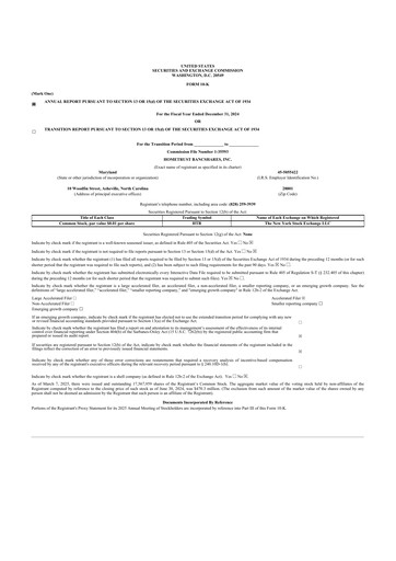 Miniature HomeTrust Bancshares
 10-K Rapport annuel 2024