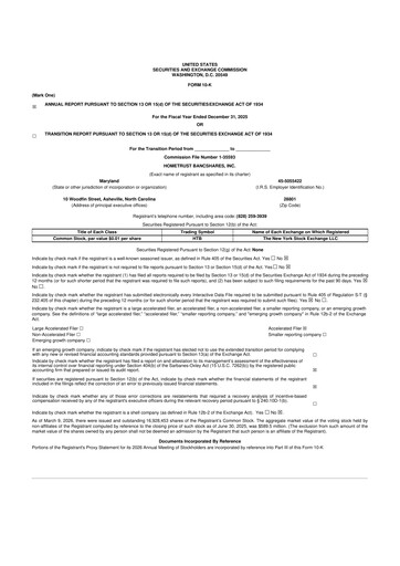 Thumbnail HomeTrust Bancshares
 10-K Annual Report 2024