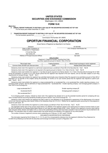 Thumbnail Oportun Financial 10-K Annual Report 2020