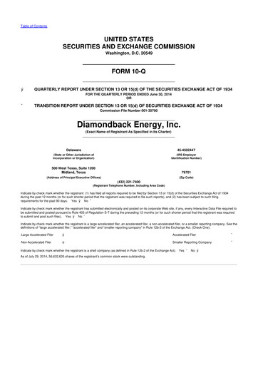 Thumbnail Diamondback Energy
 10-Q Quarterly Report FY2014 