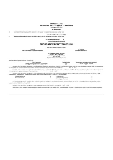 Thumbnail Empire State Realty Trust
 10-Q Quarterly Report FY2024 