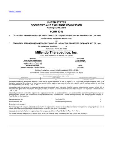 Thumbnail Tempest Therapeutics 10-Q Quarterly Report FY2020 