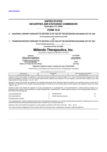 Thumbnail Tempest Therapeutics 10-Q Quarterly Report FY2020 