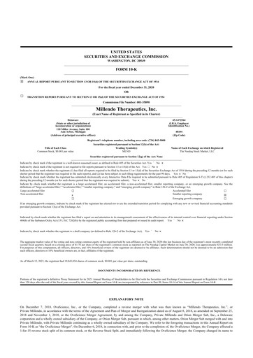 Thumbnail Tempest Therapeutics 10-K Annual Report 2020