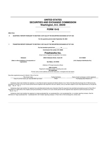 Thumbnail Freshworks 10-Q Quarterly Report FY2022 