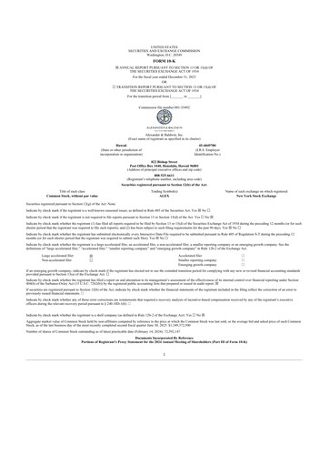 Thumbnail Alexander & Baldwin
 10-K Annual Report 2023
