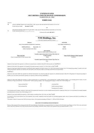 Thumbnail NMI Holdings
 10-K Annual Report 2019