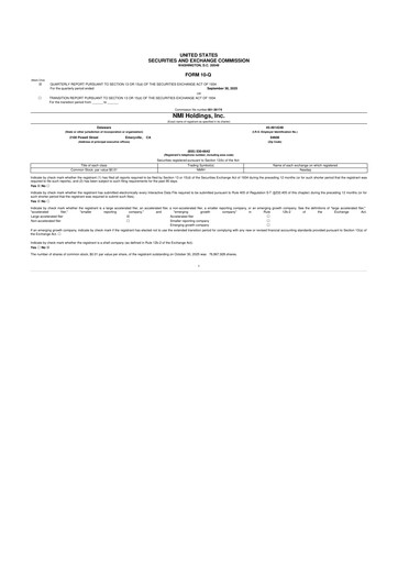 Thumbnail NMI Holdings
 10-Q Quarterly Report FY2025 