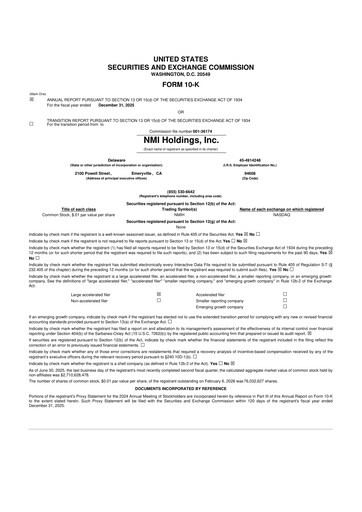 Thumbnail NMI Holdings
 10-K Annual Report 2025