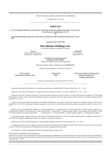 Thumbnail Ekso Bionics
 10-K Annual Report 2019