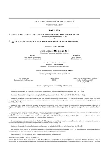 Thumbnail Ekso Bionics
 10-K Annual Report 2020