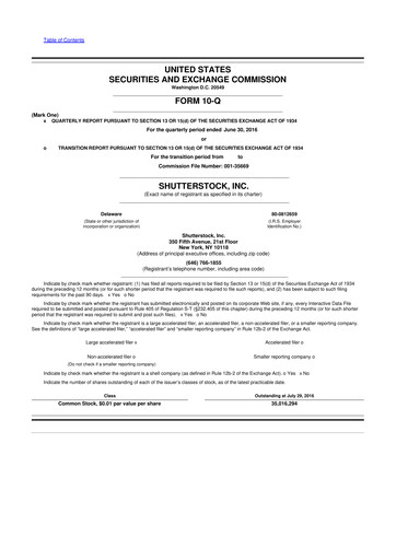 Thumbnail Shutterstock 10-Q Quarterly Report FY2016 