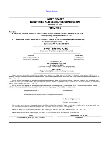 Thumbnail Shutterstock 10-Q Quarterly Report FY2017 